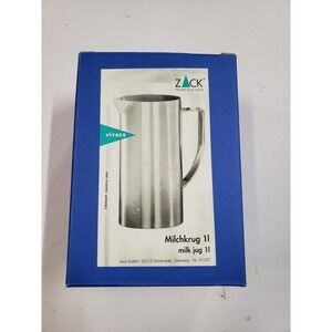 Zack Milk Jug Silver Stainless Steel Vivace Kitchen Accessory Everyday Use